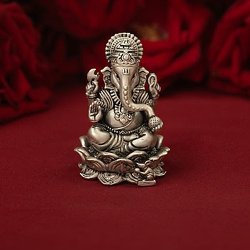 Lord Ganesh Silver Idol